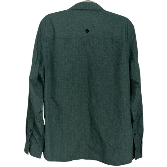 Men’s Prana Ascension Long Sleeve Green Button Up Front Shirt UPF Roll Tab Large - Picture 7 of 10